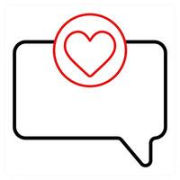 Favourite comment and heart icon concept vector