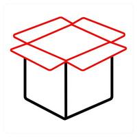 Box and open box icon concept vector