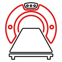 Computer Tomography and ct scan icon concept vector