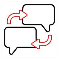 Communication and discussion icon concept vector