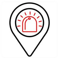 Ambulance Location and map icon concept vector