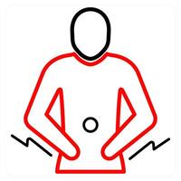 Diarrhea and pain icon concept vector