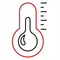 Thermometer and heat icon concept vector