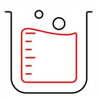 Lab Beaker and lab test icon concept vector