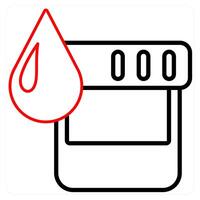 Dark Urine and problem icon concept vector
