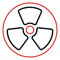 Radiation Sign and radition icon concept vector
