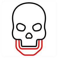 Osteology and skull icon concnept vector
