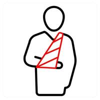 Broken Arm and hospital icon concept vector