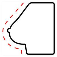 Breast Reduction and fat icon concept vector