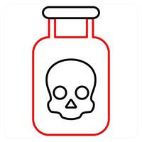 Poison and bone icon concept vector