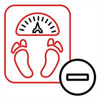 Weight Loss and scale icon concept vector