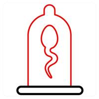 Protection and semen icon concept vector