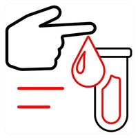 Blood Test and report icon concept vector