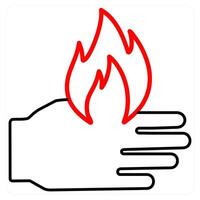 Burn and fire icon concept vector