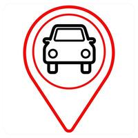 Car Parking and location icon concept vector