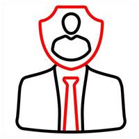 Officer And Administrator Icon Concept vector