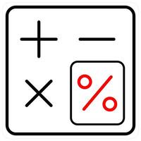 Calculator and maths icon concept vector