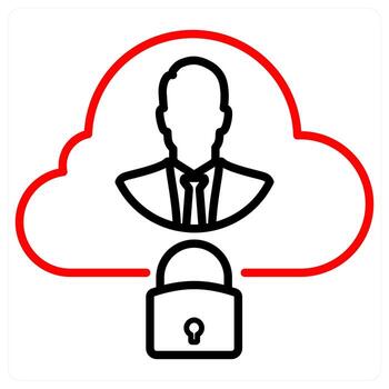 nube seguridad y informática icono concepto vector