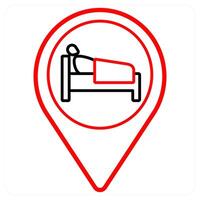 Rest House and location icon concept vector