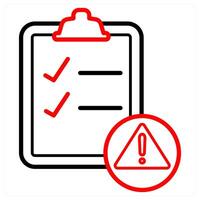 Warning List And Checklist Icon Concept vector