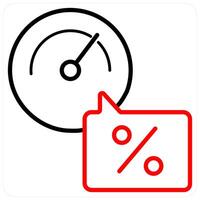 Rating and interst rate icon concept vector
