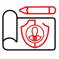 Protected Document And Data Icon Concept vector