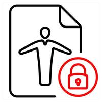 Personal Data And Gdpr Icon Concept vector