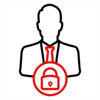Profile Lock And Account Icon Concept vector