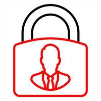 Profile Lock And Account Icon Concept vector