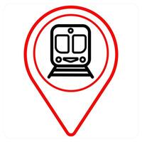 train location and location icon concept vector