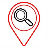 search and location icon concept vector