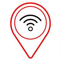 wifi and location icon concept vector