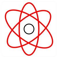 Atom and atomic icon concept vector