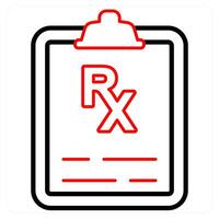 Prescription and medical icon concept vector