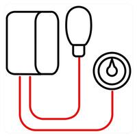 Blood Pressure Kit and check icon concept vector