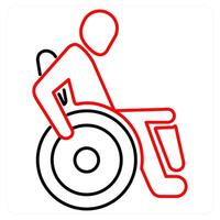 Disability and chair icon concept vector