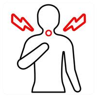 Sore Throat and cold icon concept vector