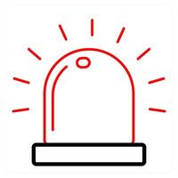 Emergency and warning icon concept vector