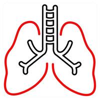 Pulmonology and lungs icon concept vector