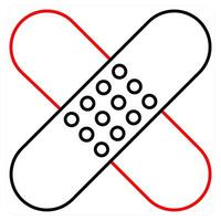 Band Aid and path icon concept vector