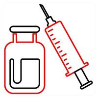 Vaccination and injection icon concept vector