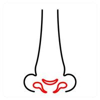 Rhinology and nose icon concept vector
