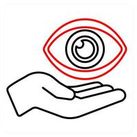 Eye Care and view icon concept vector