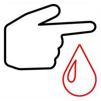 Blood Test and report icon concept vector