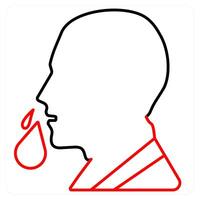 Runny Nose and disease icon concept vector