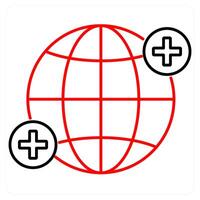 Global Medical Service and medical icon concpet vector