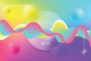 Dynamic Futuristic Colorful Wave Background Abstract Morph Geometric Modern with Fluid Design vector