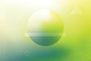 Abstract Green and Yellow Gradient Background with 3D Sphere Earthy Vibe Nature vector