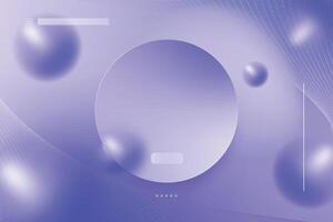 Abstract Soft Purple Morph Background with Floating Spheres, Glossy Orbs, Organic Shapes 3D Elements vector