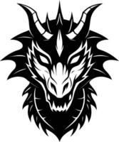 Dynamic Tribal Dragon Head vector